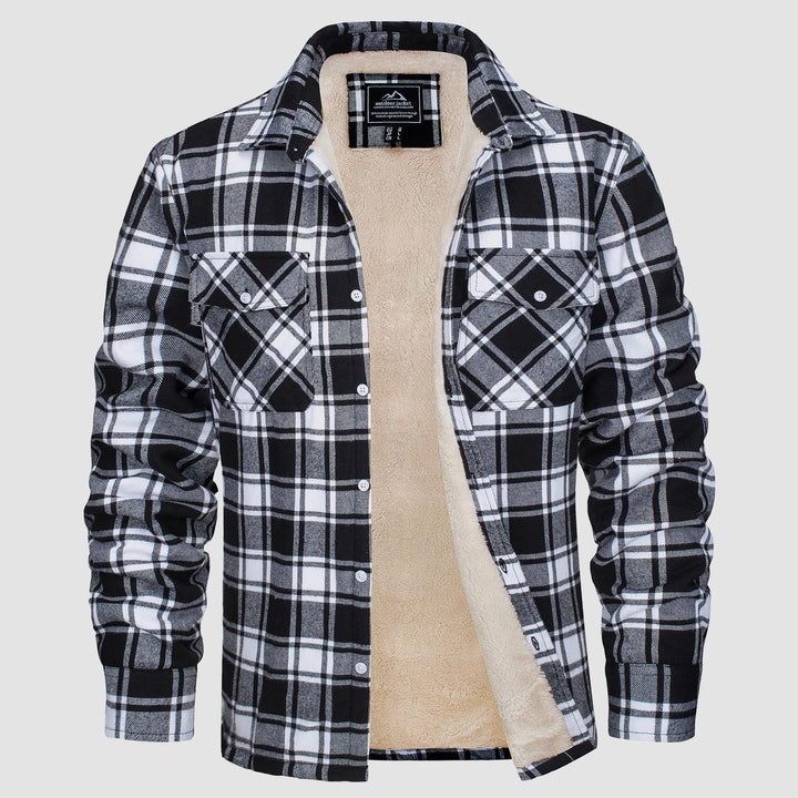 Winter Sale 49% Rabatt🔥Herren Sherpa Shirt Wollgefüttertes Flanellhemd Jacke
