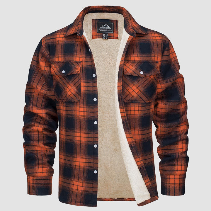 Winter Sale 49% Rabatt🔥Herren Sherpa Shirt Wollgefüttertes Flanellhemd Jacke