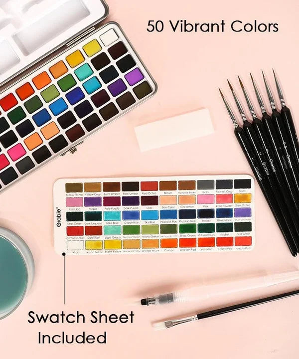 🎁2024 New Year Hot Sale🎁Premium Aquarell Set von 50 mit Pinsel