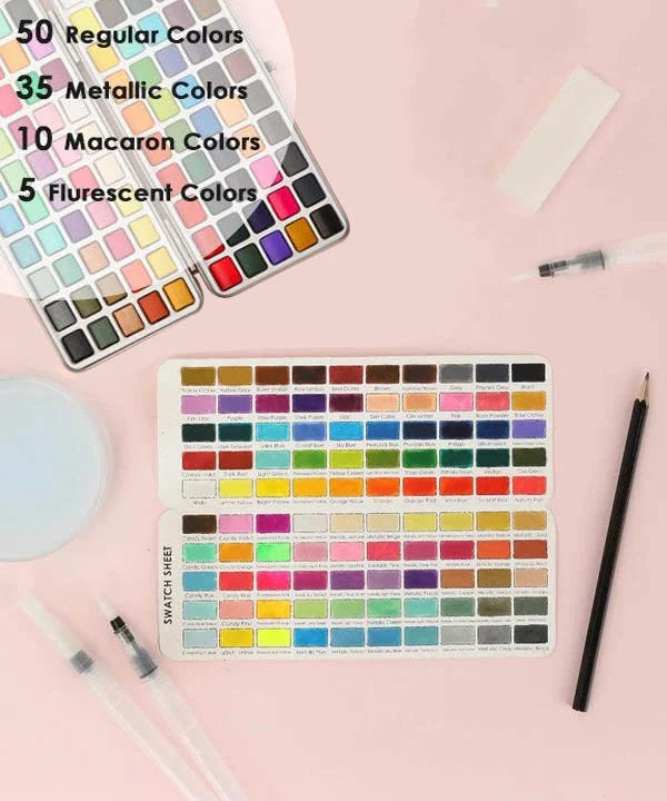 🎁2024 New Year Hot Sale🎁Premium Aquarell Set von 50 mit Pinsel