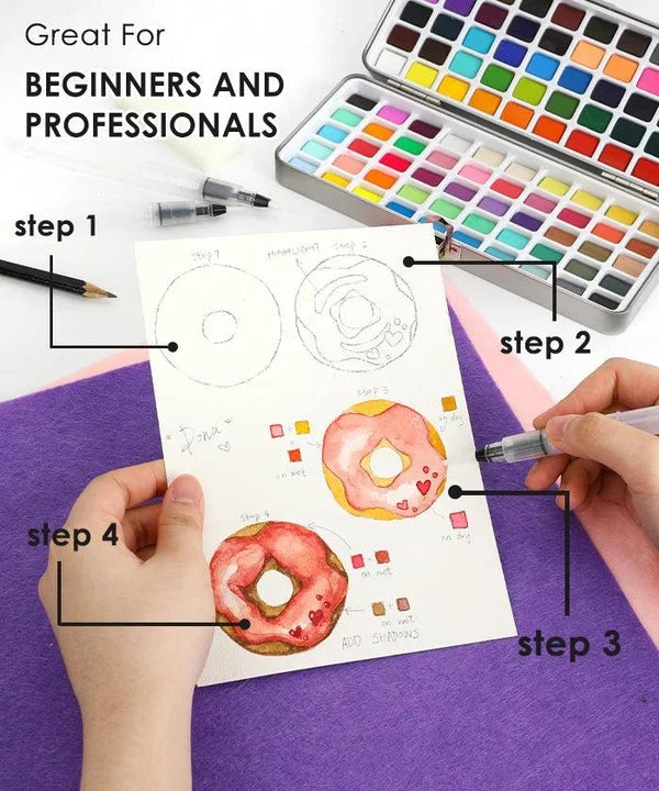 🎁2024 New Year Hot Sale🎁Premium Aquarell Set von 50 mit Pinsel