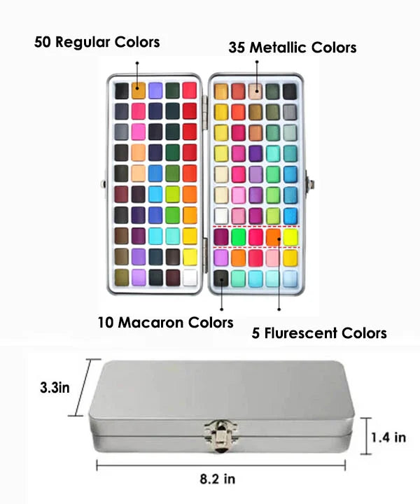 🎁2024 New Year Hot Sale🎁Premium Aquarell Set von 50 mit Pinsel
