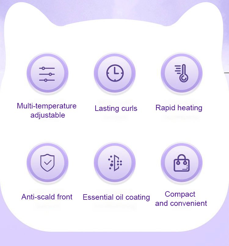 🎅Weihnachtsgeschenk:🎁 Flüssigkristallanzeige Negative Ion Cat Shaped Hair Curling Iron