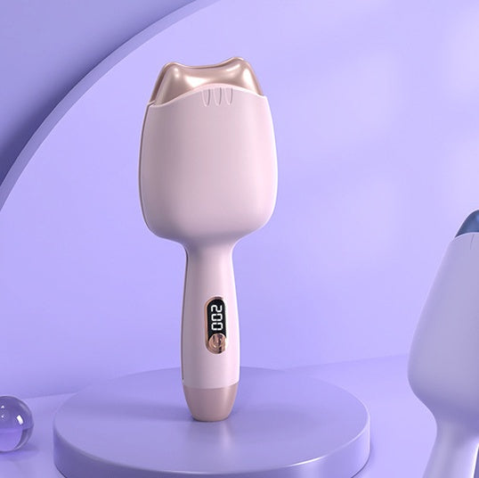 🎅Weihnachtsgeschenk:🎁 Flüssigkristallanzeige Negative Ion Cat Shaped Hair Curling Iron