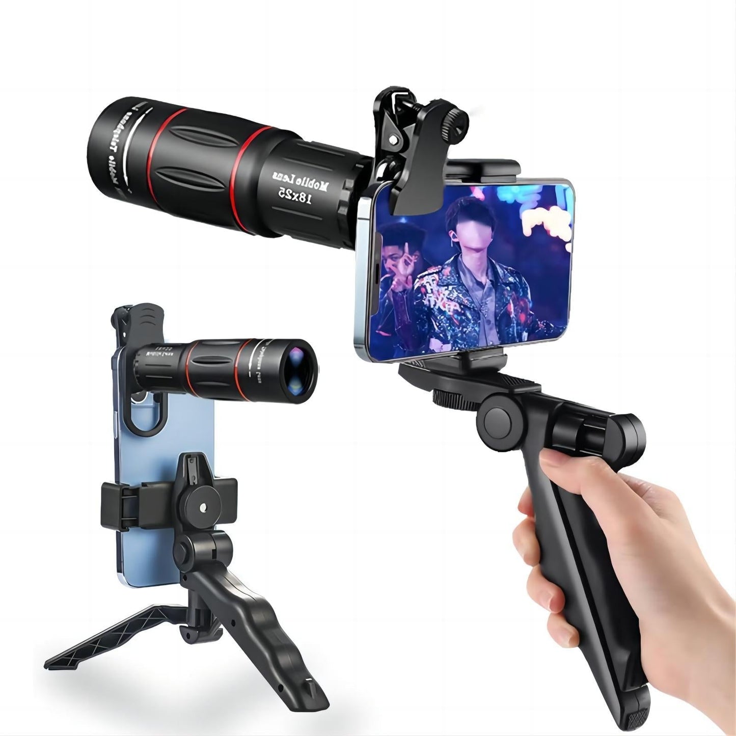 🎅Weihnachtsgeschäft 🎅Teleobjektiv-Kit mit Clip-Halterung für Smartphones