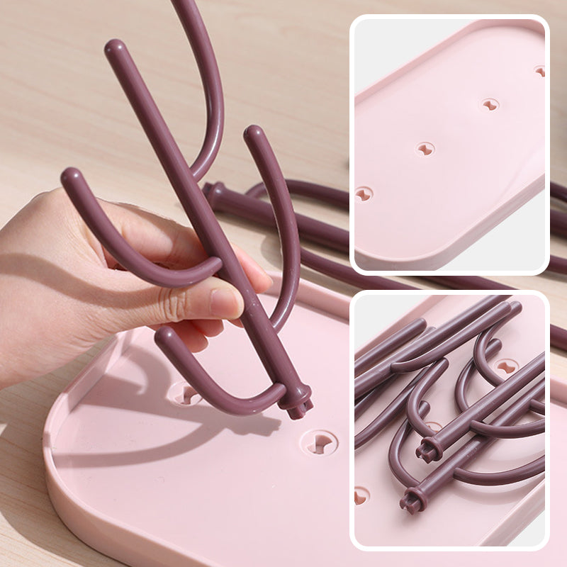 Babyflaschen-Trockengestell mit Tablett