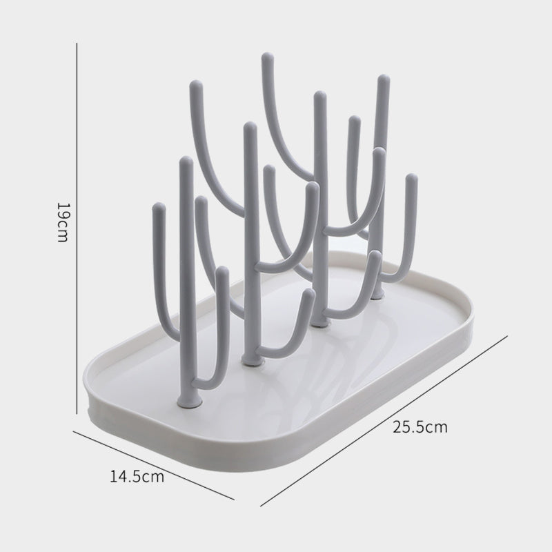 Babyflaschen-Trockengestell mit Tablett