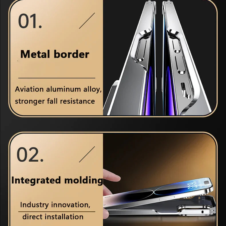 【Gift】Suitable für iPhone 14/15 Serie Metall Anti Drop Telefon Fall