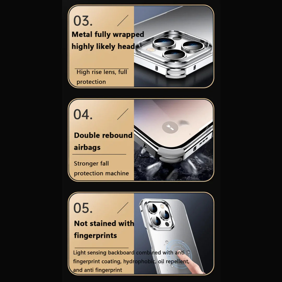 【Gift】Suitable für iPhone 14/15 Serie Metall Anti Drop Telefon Fall