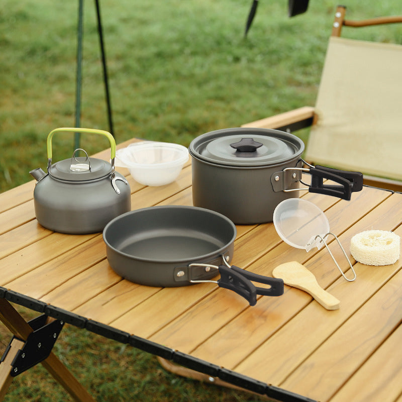 🔥Heiß 49% Rabatt⛺Aluminium Outdoor Camping Kochgeschirr Set