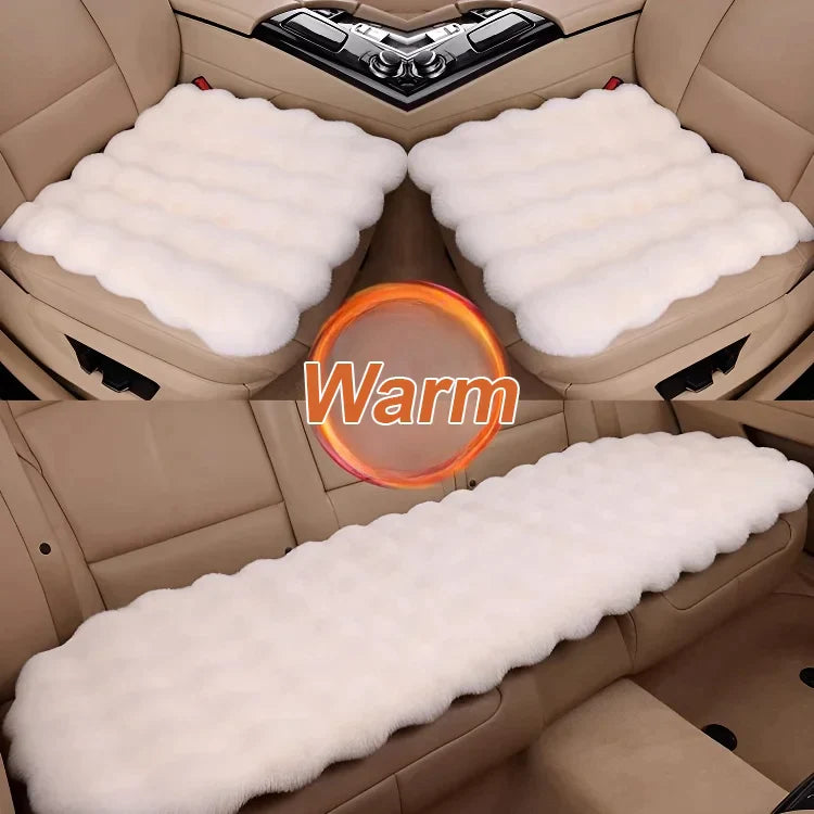 🚗Bestes Geschenk für Auto🎁 Luxus verdickt Plüsch Auto Sitzkissen Set
