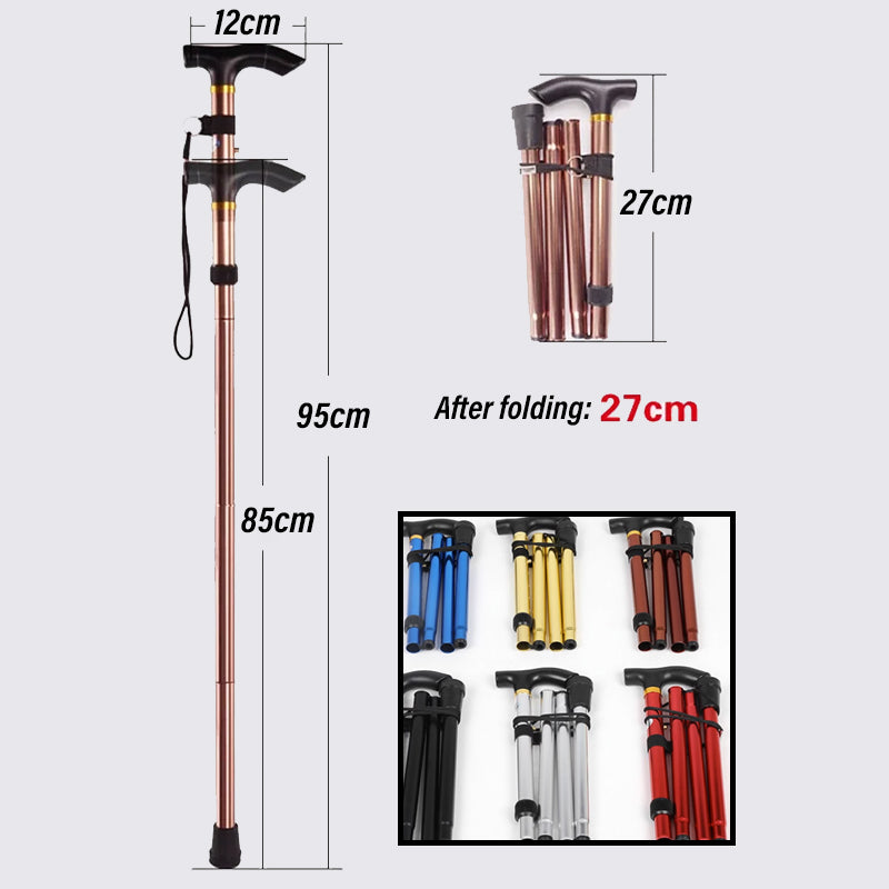 🎁2Stück kostenloser Versand🎁Aluminum Alloy Collapsible Trekking Pole