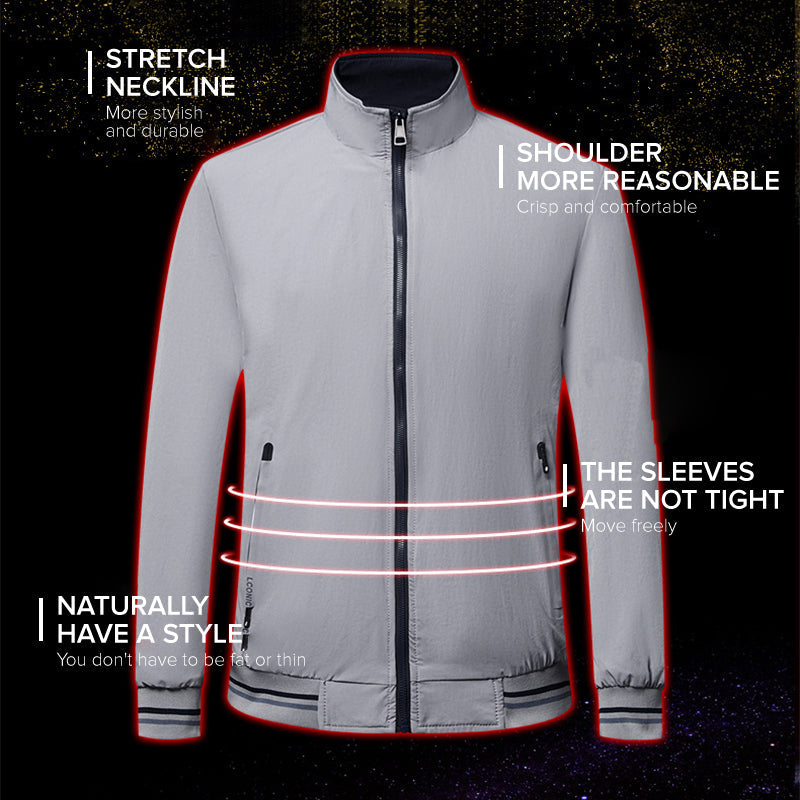 Herrengeschenke🎁Lässige langärmelige Wendejacke für Herren