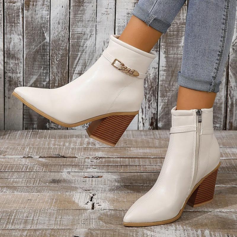 🎁Großes Geschenk! Damen spitz zulaufende Schuhe mit hohem Absatz und seitlichem Reißverschluss