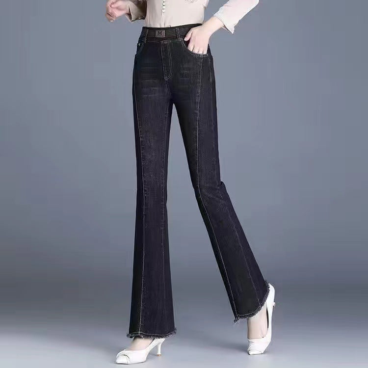Geschenkauswahl - Elastische Jeans mit hoher Taille