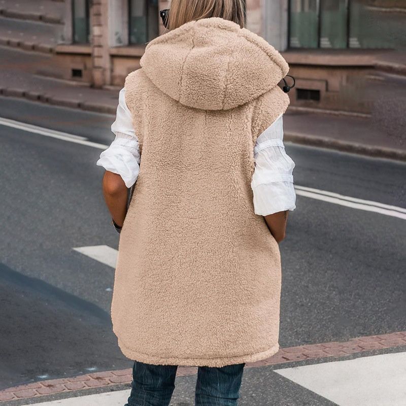Tolles Geschenk! Ärmellose Wendejacke für Damen mit Kunstfleece für den Herbst