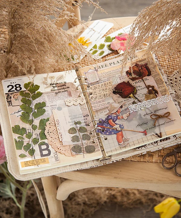 ✨Großformatige getrocknete Blumen Aufkleber Set💝