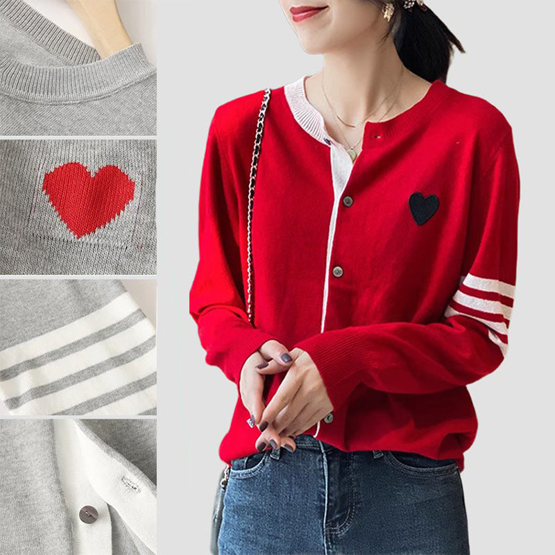 🔥HOT SALE🔥 [Bestes Geschenk für die Herzmuster ihrer Frauen mit Strickjacke (39%Rabatt)