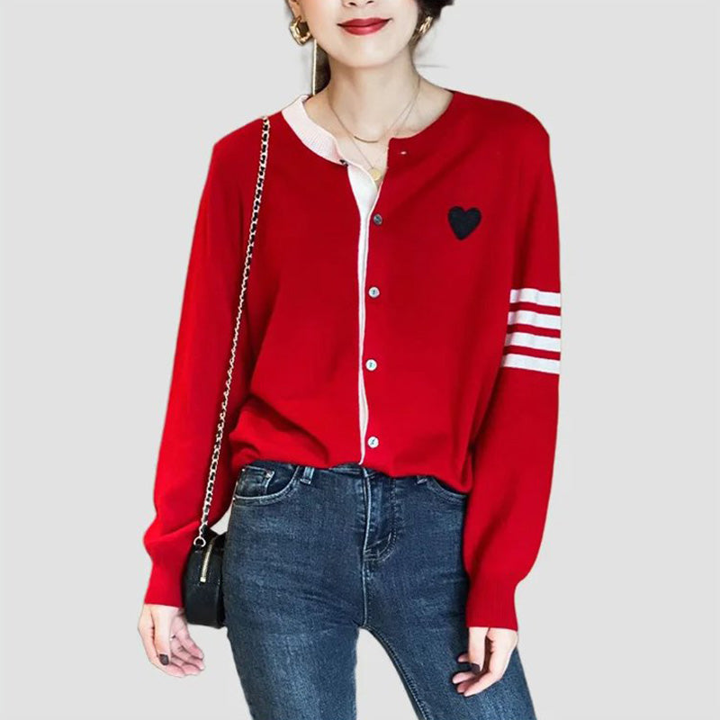 🔥HOT SALE🔥 [Bestes Geschenk für die Herzmuster ihrer Frauen mit Strickjacke (39%Rabatt)
