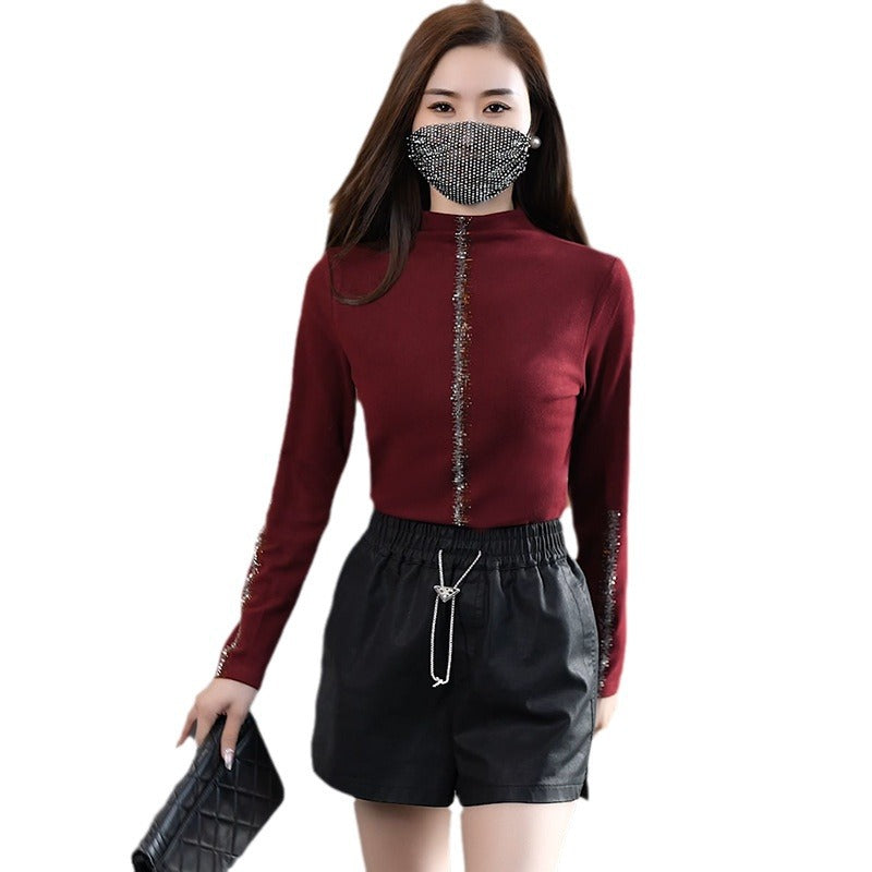 🎁Mode Funkelndes Warmes Slim Fit Unterhemd für Frauen