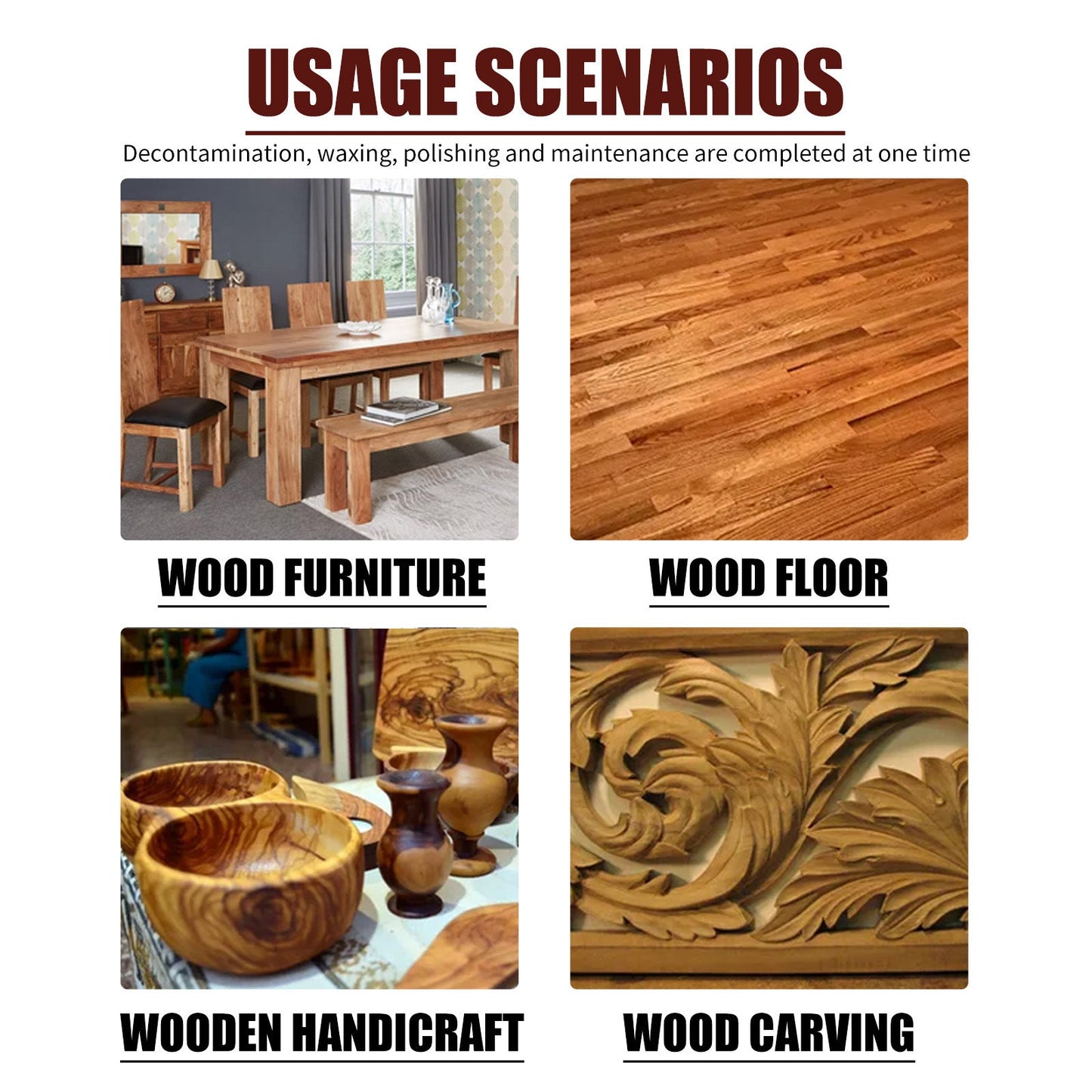 Wood Cleaner & Polish - Comes with Premium Brush(BUY 1 GET 1 FREE)