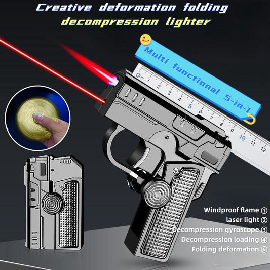 🔥Multifunktionales faltbares winddichtes Feuerzeug - Nachfüllbar mit integriertem Sicherheitsverschluss für Outdoor-Abenteuer