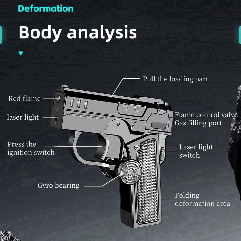 🔥Multifunktionales faltbares winddichtes Feuerzeug - Nachfüllbar mit integriertem Sicherheitsverschluss für Outdoor-Abenteuer