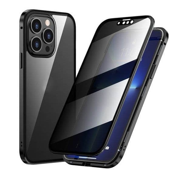 ✨ LETZTER TAG VERKAUF 50% RABATT ✨Magnetische iPhone-Hülle mit Sichtschutzglas und Metallrahmen