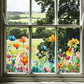 💐Neujahr Heißer Verkauf 50% Rabatt💞 Bunter Blumenstrauß Fenster Sticker🖼️