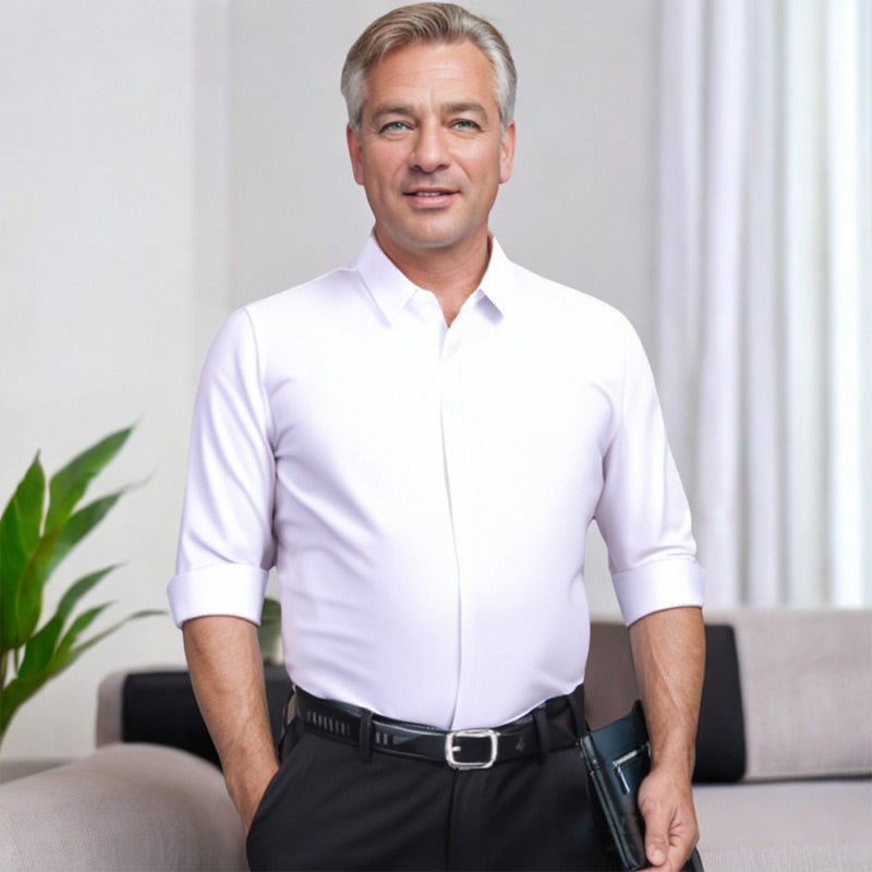 ✈️ Kostenloser Versand bei 2 Einkäufen ✈️😎Knitterfreies Stretchhemd für Herren💥Sichern Sie sich heute 50% Rabatt!💥