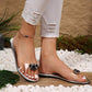 💖Flat sandals with clear rhinestones for women