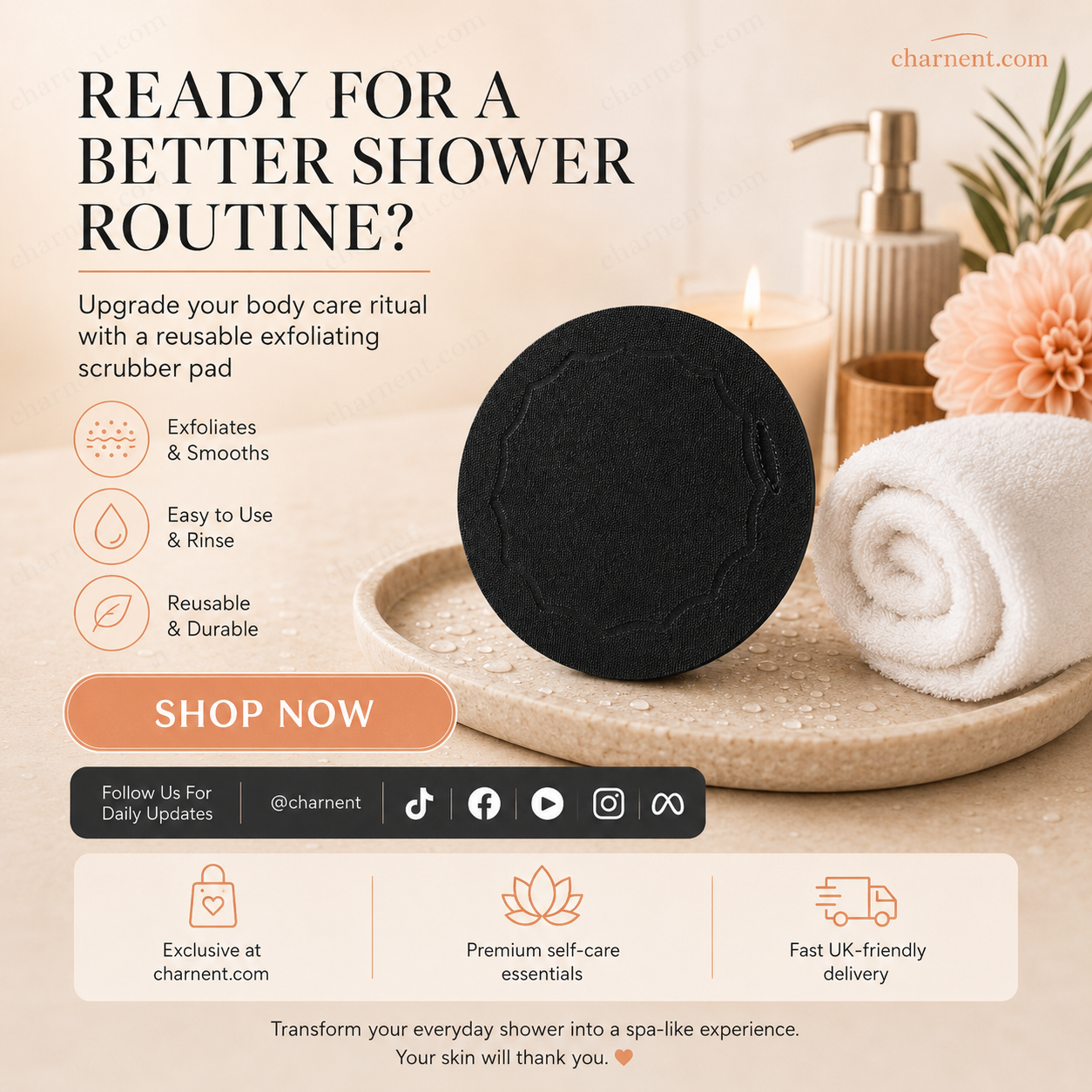 🧖‍♀️ KAUFE 1, ERHALTE 1 GRATIS! 🚿 Wiederverwendbare Peeling-Pads – Sanft & gründlich – Ideal für glatte, frische Haut – waschbar, langlebig & umweltfreundlich ✨🌿🛁