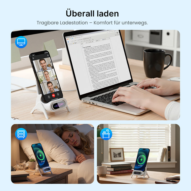 🔥 50 % RABATT 🎁 Multifunktionale kabellose Halterung mit Schnellladegerät für Smartphones