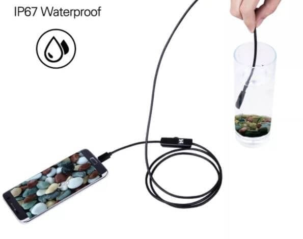 3 in 1 Endoskopkamera, Wasserdichte Endoskop Inspektion, Schlangenkamera Endoskop für Android TypC Mobiltelefone