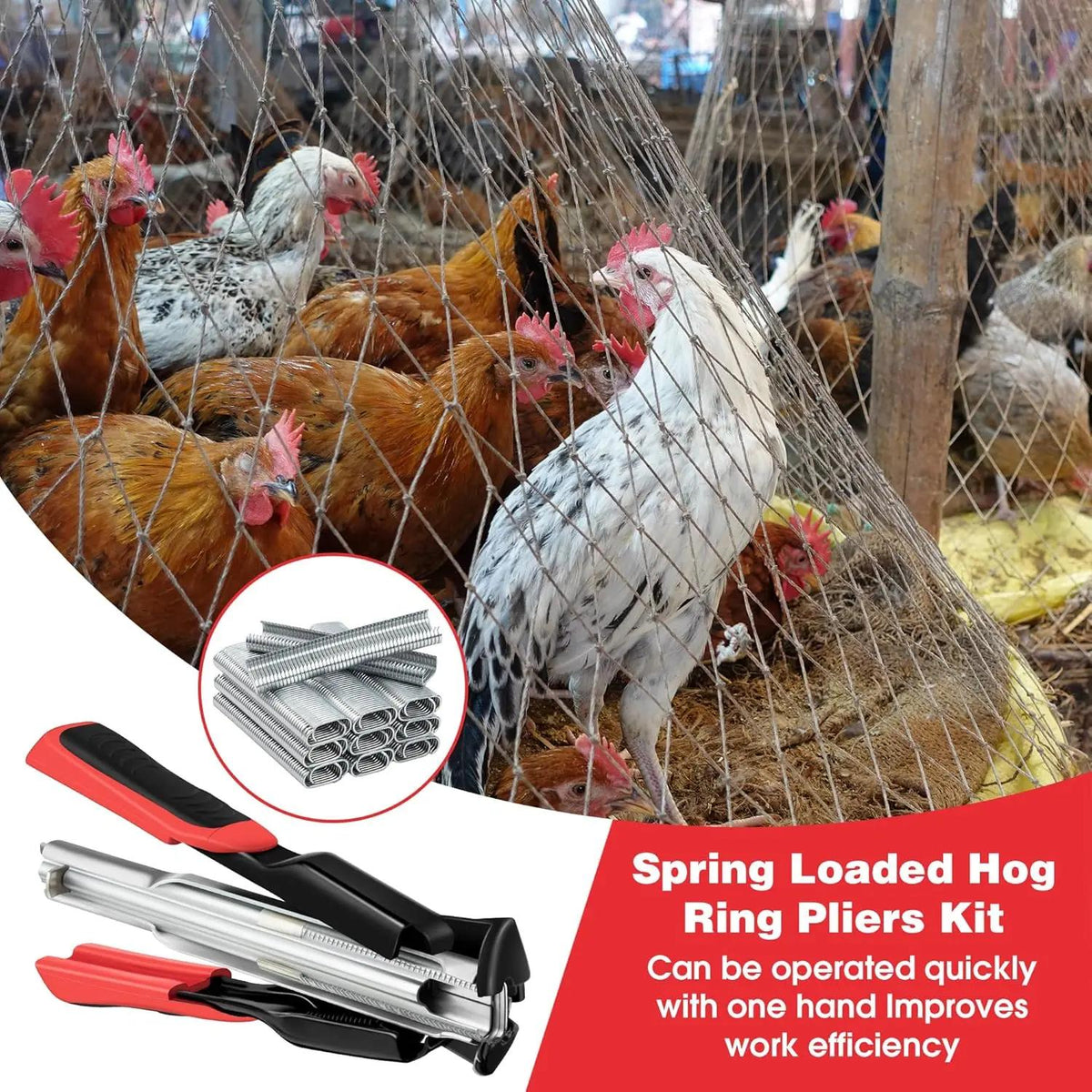 🐔 50% RABATT! 🔧 Käfig-Klemmenzange – Für Hühner-, Vogel- & Kleintierkäfige ✨