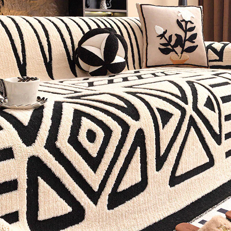 🛋️ 53% RABATT 2025! ✨ Plüsch Sofaüberwurf - Extra Dicke & Rutschfeste Decke mit Elastischen Kanten für Herbst und Winter 🍂❄️