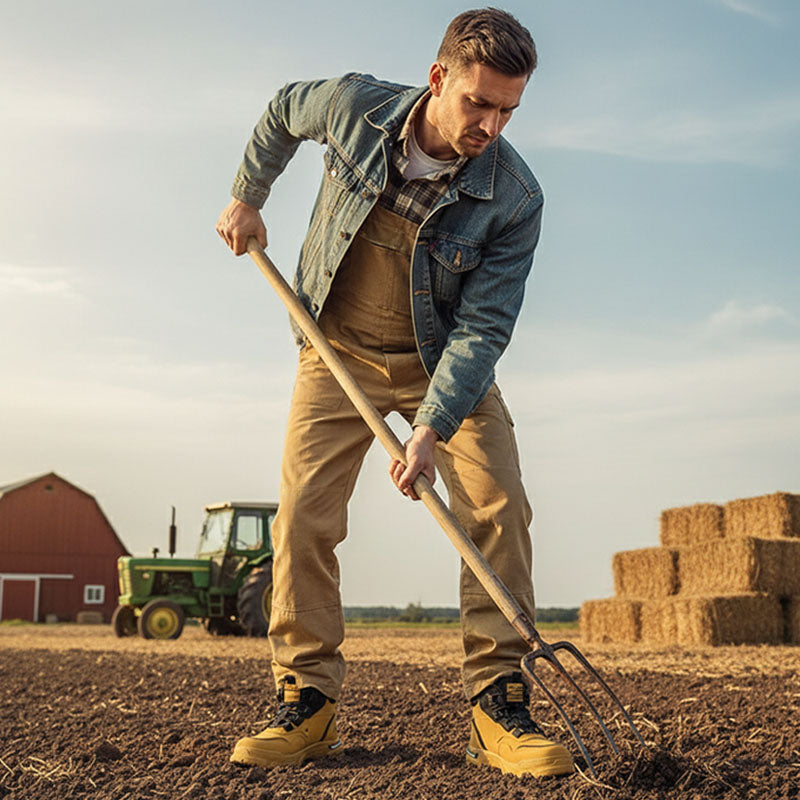 Herren-Outdoor-Arbeitsschuhe mit drehbarem Schnallverschluss 🔄👞 – Wasserdicht 💦, rutschhemmend 🚶‍♂️, bequem, atmungsaktiv 🌬️