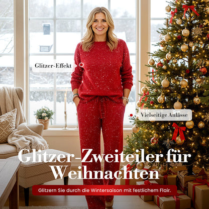 ⌛ Nur noch 3 Tage – 49% auf alles! ⏰Damen-Glitzer-Zweiteiler: Pullover & Hose