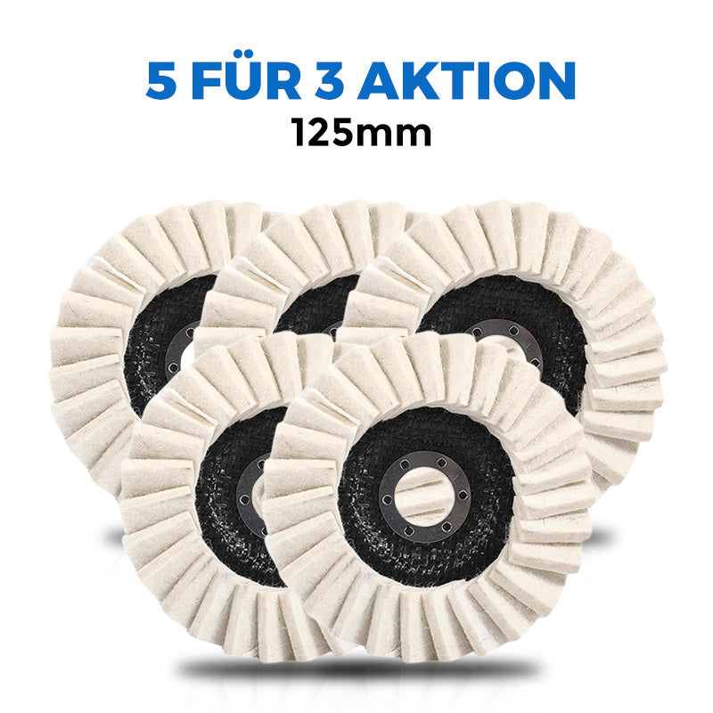🎁 Befristetes Angebot: 53% Rabatt 🎄✨Wollfilz-Lamellenpolierscheibe