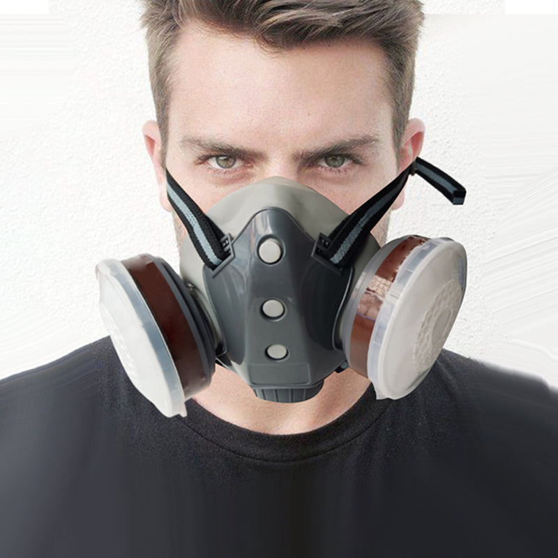 💎 50% RABATT! ⛑️ Aktivkohle-Anti-Staub-Doppeltank-Gasmaske – Doppelfilter, Gas- & Partikelschutz, inkl. Schutzbrille 🔥