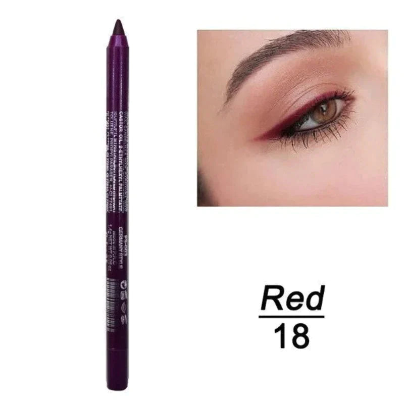 💜✨14er-Set Wimpernstifte wasserfeste farbige Gel-Liner mit metallischem & glänzendem Finish, verwischfest
