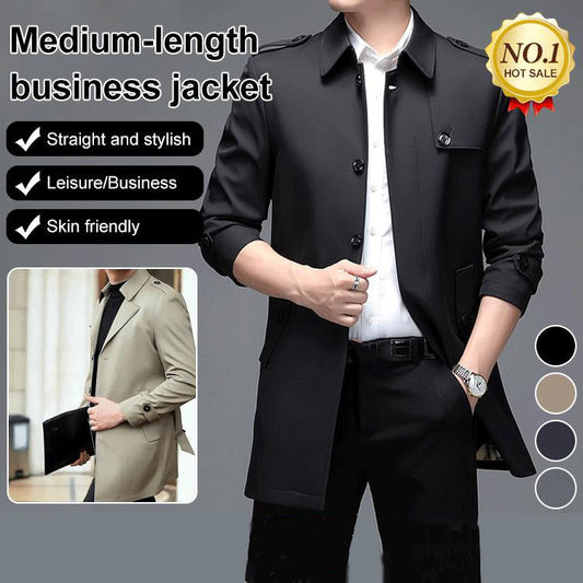 Mittellanger Trenchcoat im Business-Stil