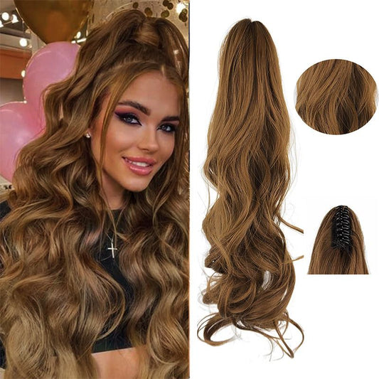 Dreamy Wavy Ponytail Hair Extensions with Clips（50% OFF）