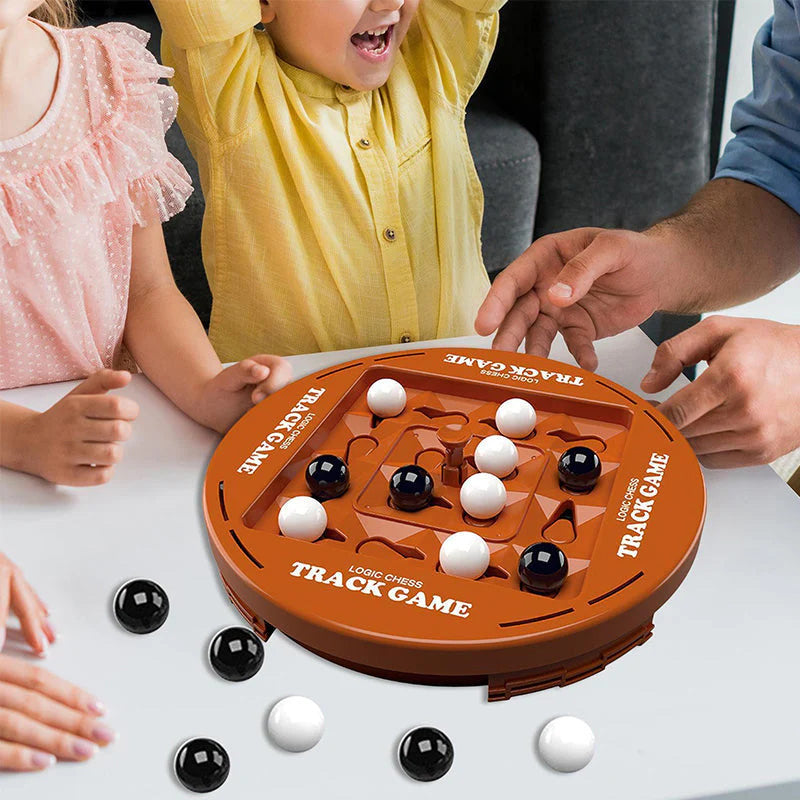 ♟️🌀Logik Schach Track Spielset für 2-4 Spieler, lustige Familien Spieleabend Unterhaltung✨💫