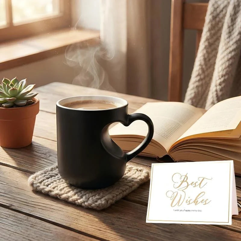 💝✨50% RABATT! Farbwechselnde Keramiktasse mit Herzhenkel, Valentinstag