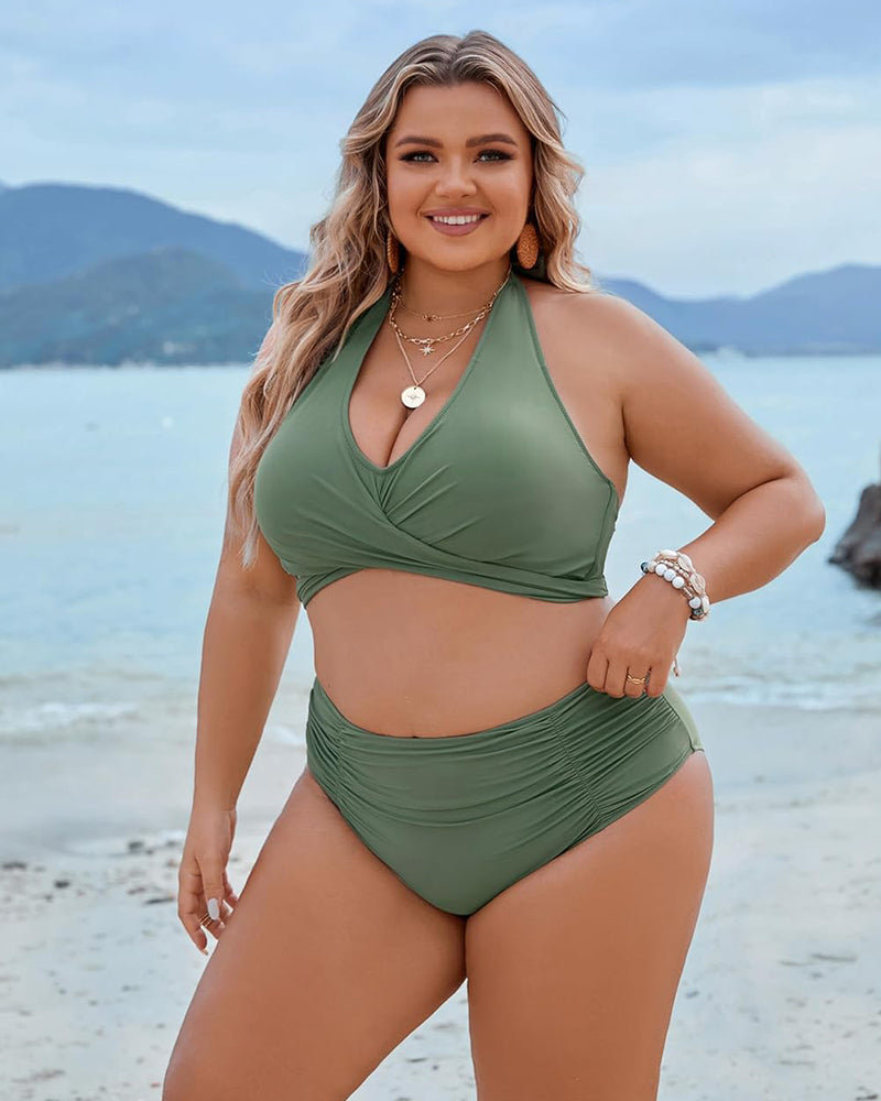 🏖️HEISSER VERKAUF 49% RABATT🏝️Buikcontrole Badpakken Bescheiden Hoge Taille Bikini Sets👙