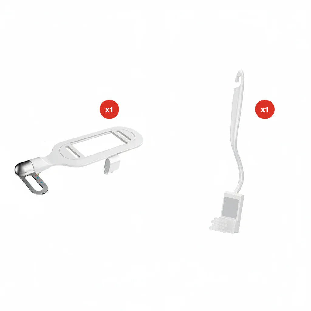 Nichtelektrischer, hygienischer, selbstreinigender Bidet-Aufsatz für Toiletten mit Doppeldüse