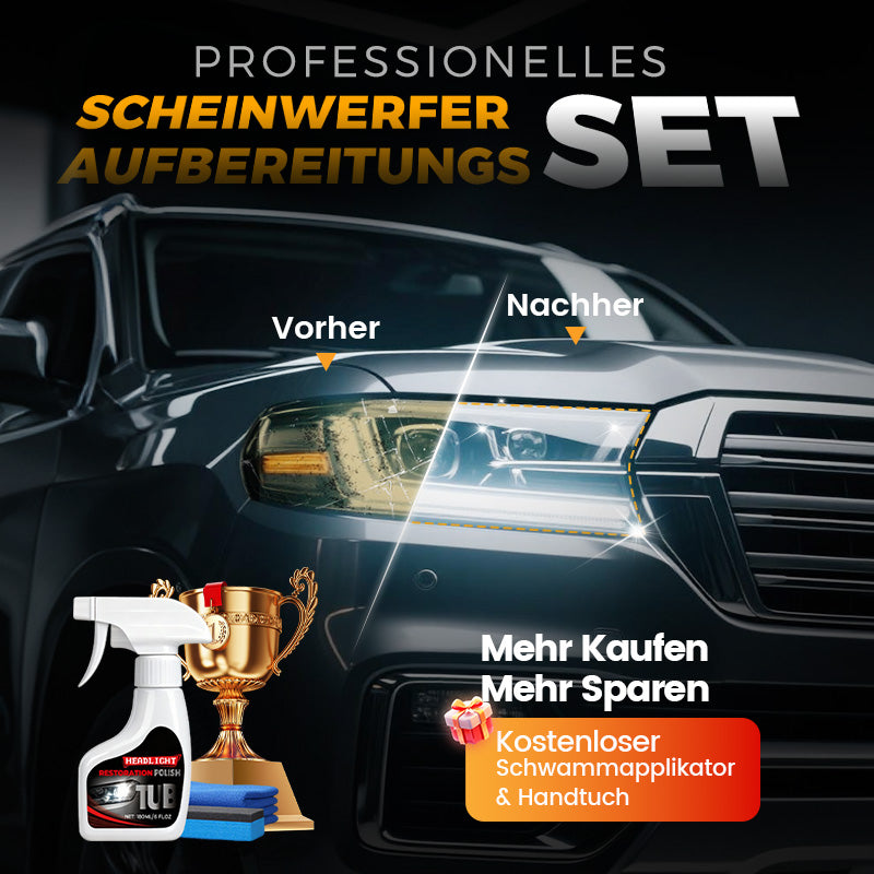 🔥Begrenztes Angebot - 180ml Professioneller Autoscheinwerfer-Restaurator mit Schwamm (50% RABATT)
