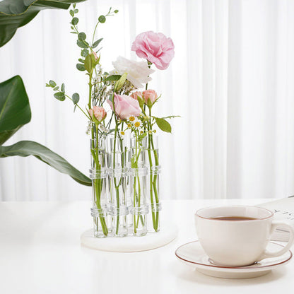 🏺✨ Zylindrische Vasen aus transparentem Glas | Moderne Glasvasen für Dekoration