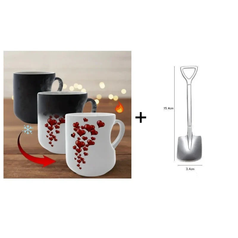 💝✨50% RABATT! Farbwechselnde Keramiktasse mit Herzhenkel, Valentinstag